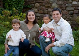 Outdoor Family portrait setting